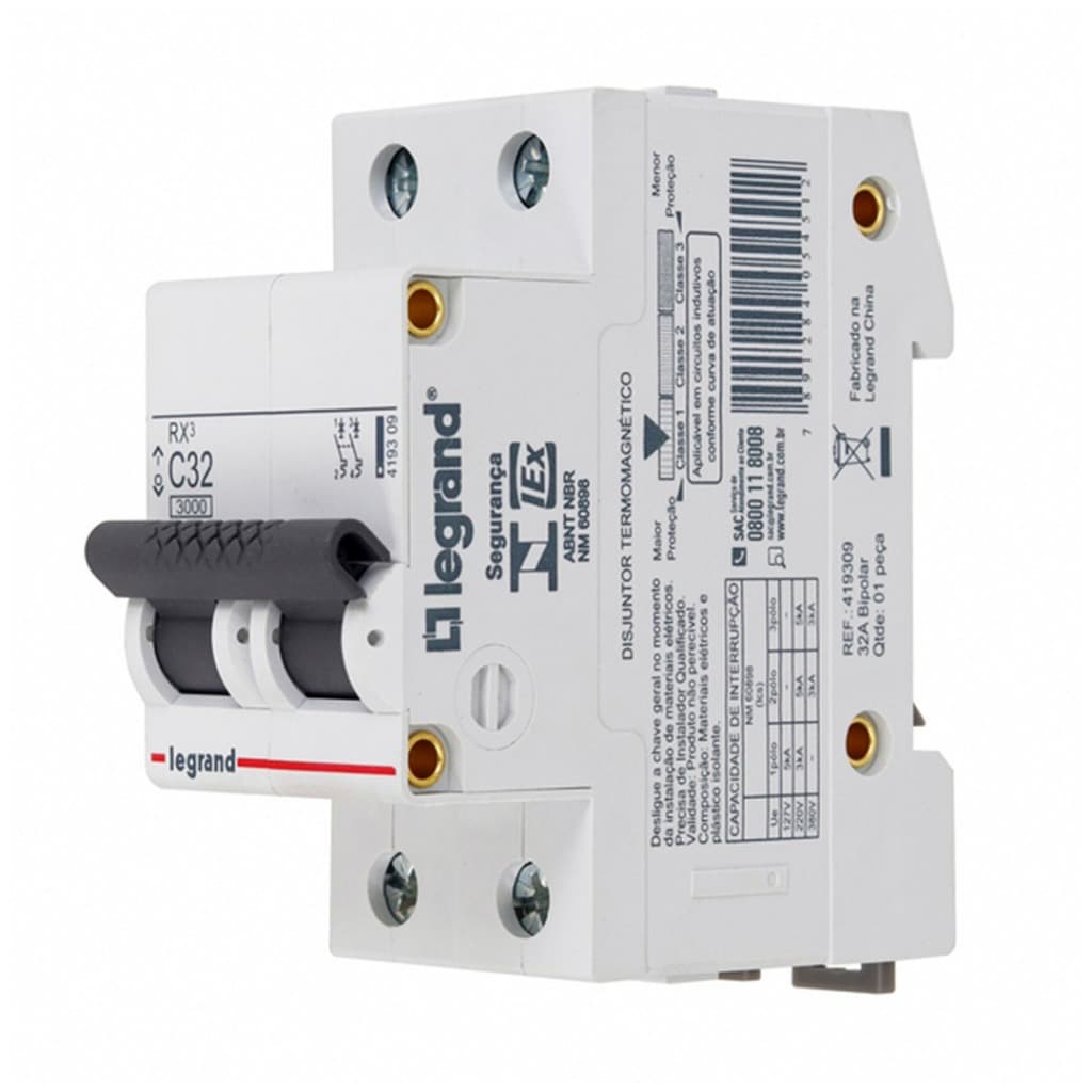 Legrand Disjuntor Bipolar 32a Curva C