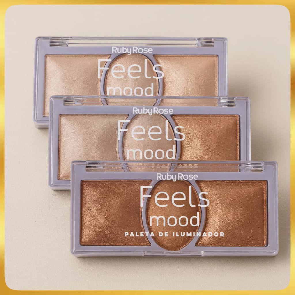 Paleta De Iluminador Feels Mood Ruby Rose 16g