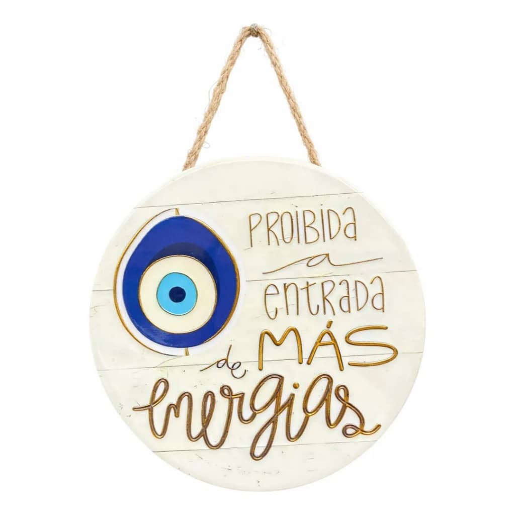 Mandala Olho Grego Com Frases Decorativa- entrada energias