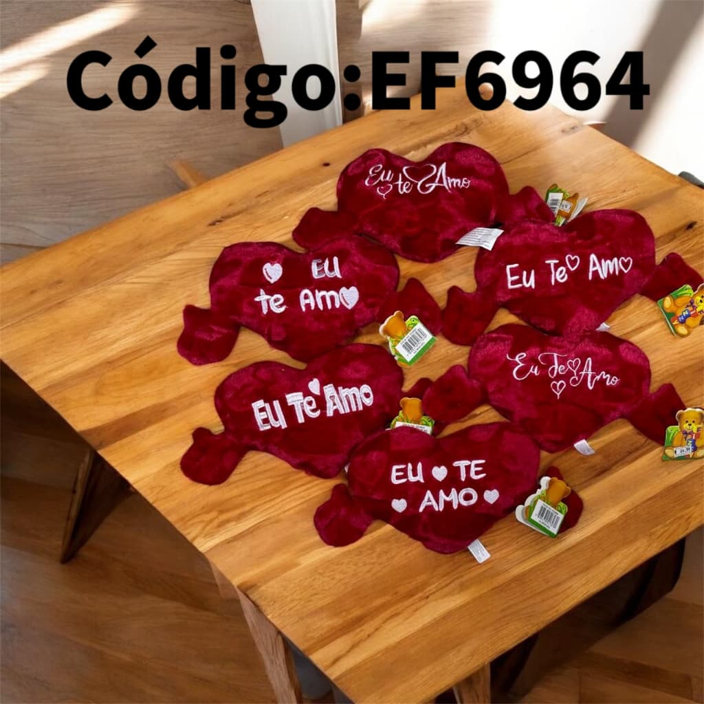Almofada de pelúcia em formato de coração Eu Te Amo FE6964,ENVIADAS ALEATORIAMENTE!!