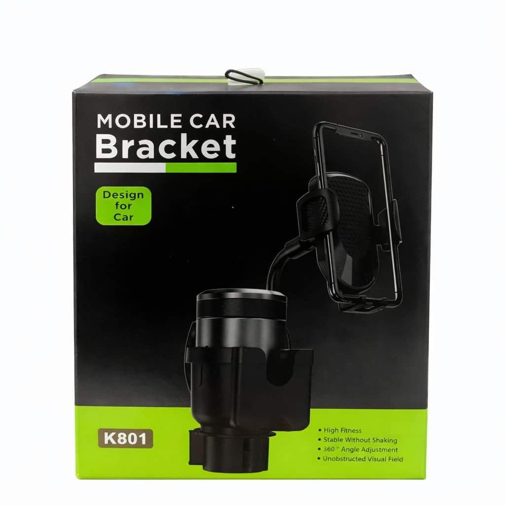 Suporte Porta Copos De Celular Para Carro Universal Preto