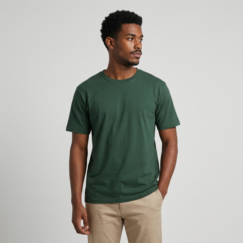 Camiseta Clássica Básica Masculina com Tecido 100% Algodão Super Macio