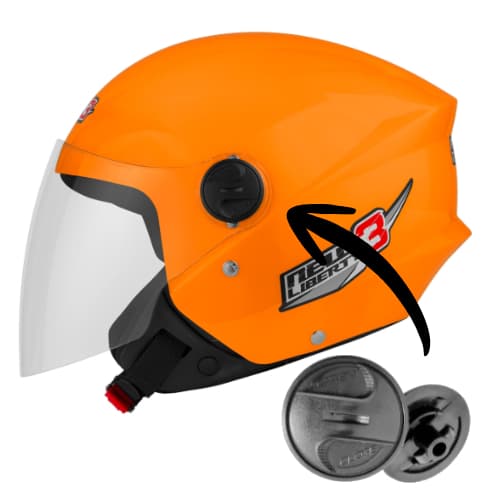 Reparo Capacete Moto Pro Tork New Liberty 3 Fixador Viseira Botão Par