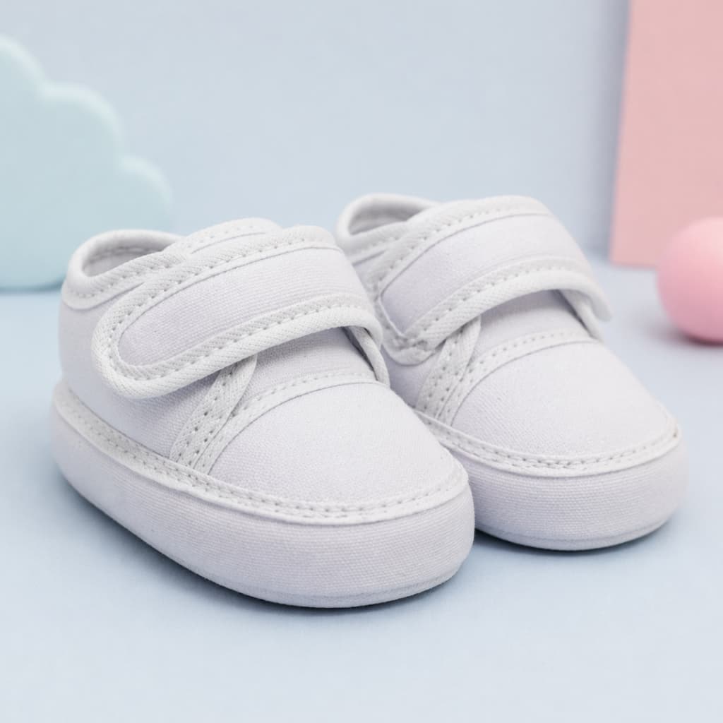 Sapatinho tenis infantil menino Recém Nascido Branco Saída maternidade Batizado Macio