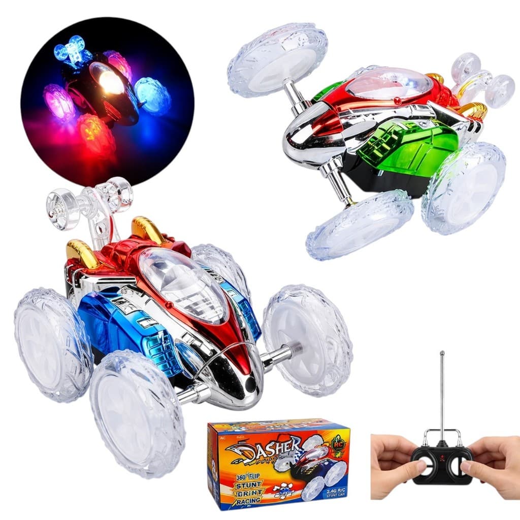 Brinquedo carrinho de controle remoto com luzes Maluco