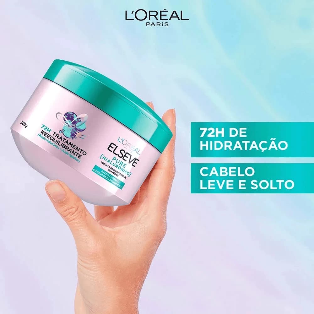 Máscara de Tratamento Elseve Pure Hialurônico LOréal Paris 300g
