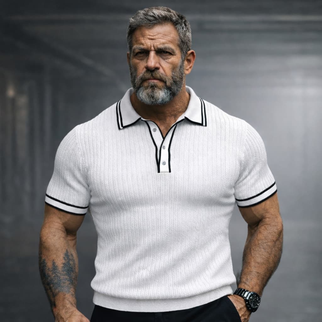 Blusa Masculina Social Casual Chic Manga Curta Ajuste Moderno Estilo Europeu Acabamento Fino