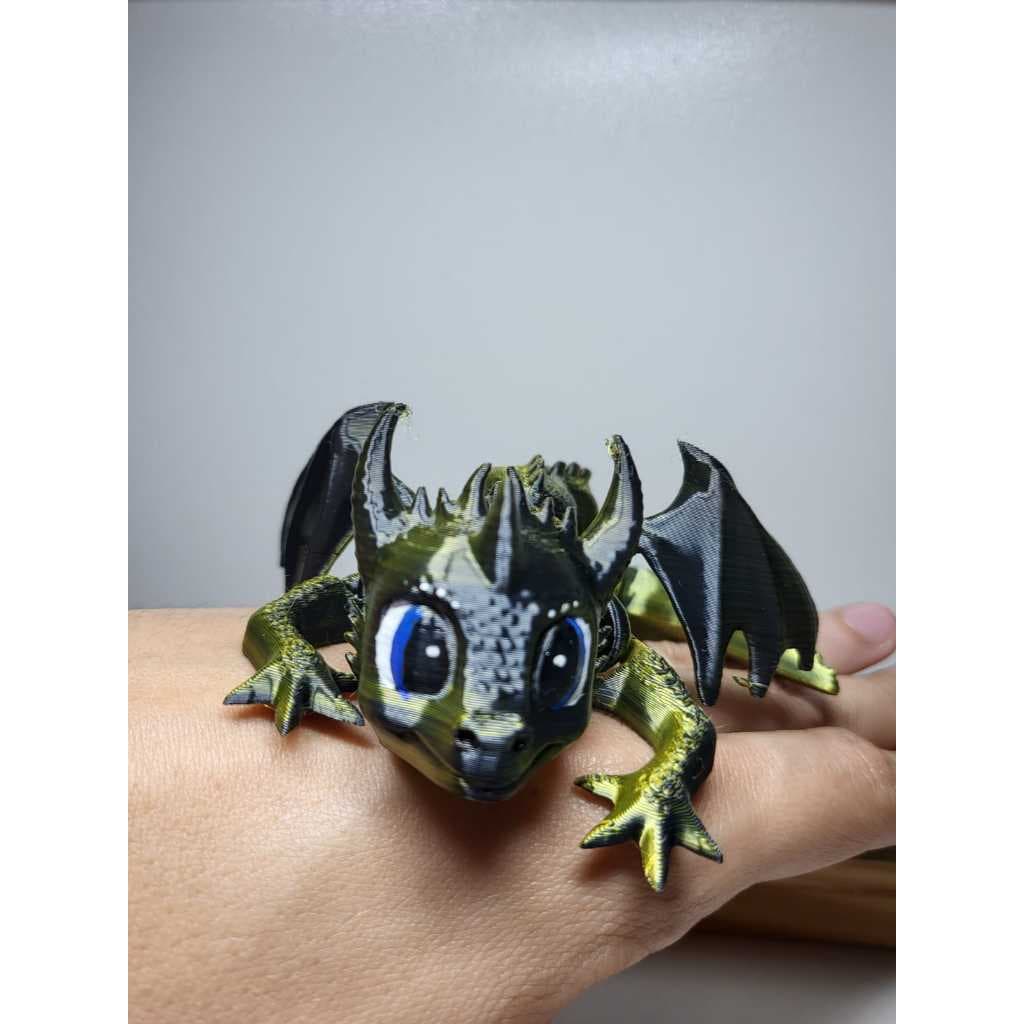 Dragão Articulado 3D com Asas – Brinquedo Flexível Colecionável | Brinquedo Articulado