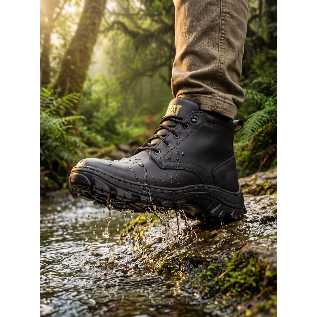 Bota Coturno Masculina Adventure Couro SIntético Promoção - Solado Borracha EVA Tam 37-44
