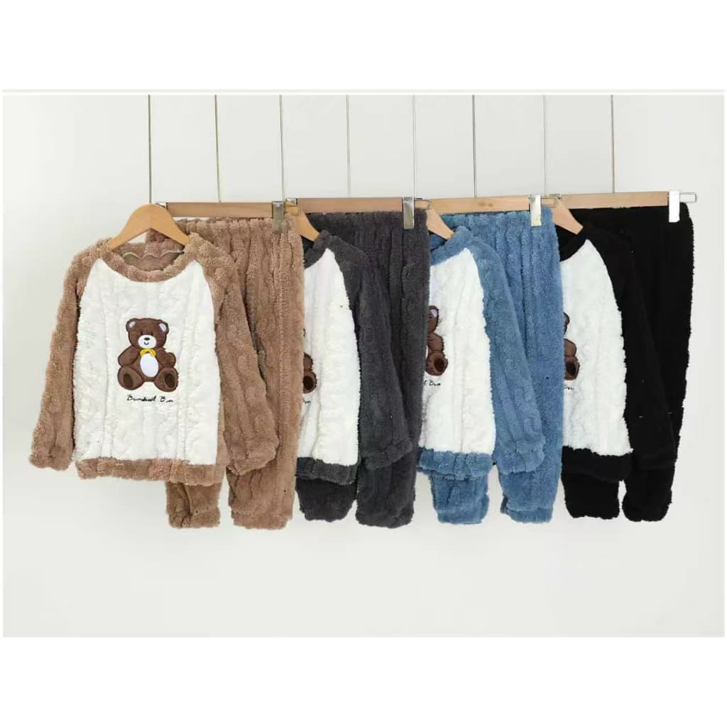Pijama Infantil Fleece Peludinho Ted – Quentinho, Fofinho e Perfeito para Inverno Fechado