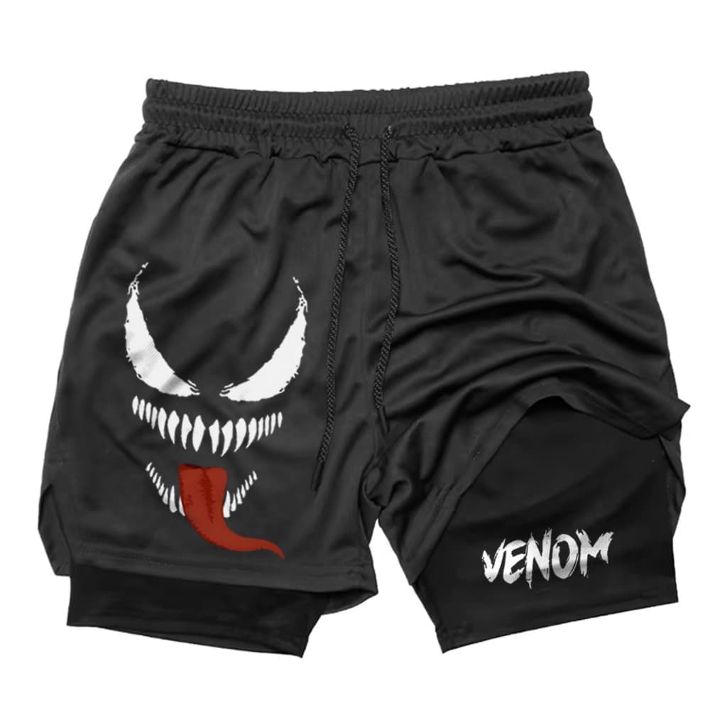 Short 2 em 1 Masculino com Proteção UV e Compressão Bermuda Academia e Corrida