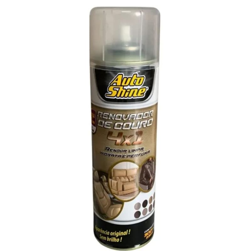 Limpa couro Aerossol Shine, limpa, hidrata e restaura Couro sintético