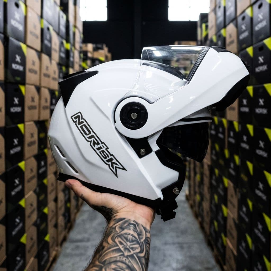 Capacete Norisk Ff345 Route Monocolor Branco