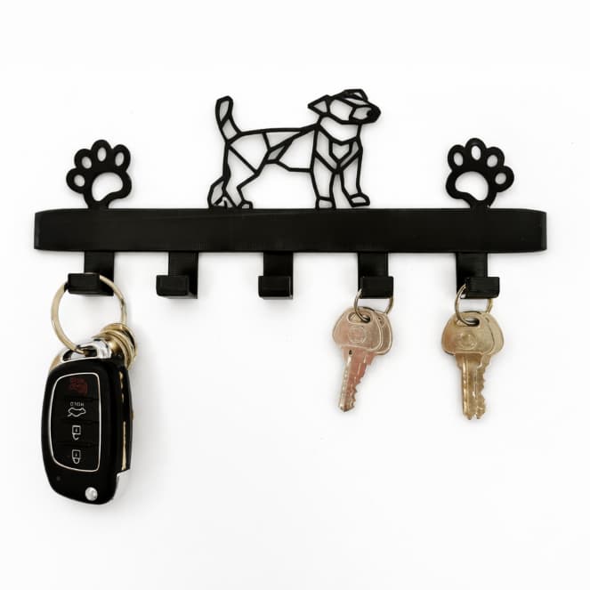 Porta Chaves de Parede Cachorro Decorativo Organizador de Chaves Pet Suporte Chaves Entrada Casa