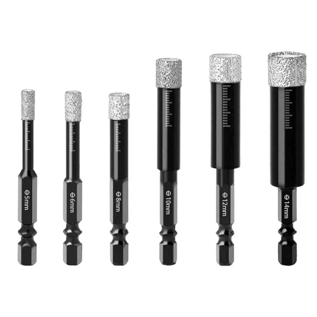 Jogo De Brocas Diamantadas Porcelanato Granito 6 Unid