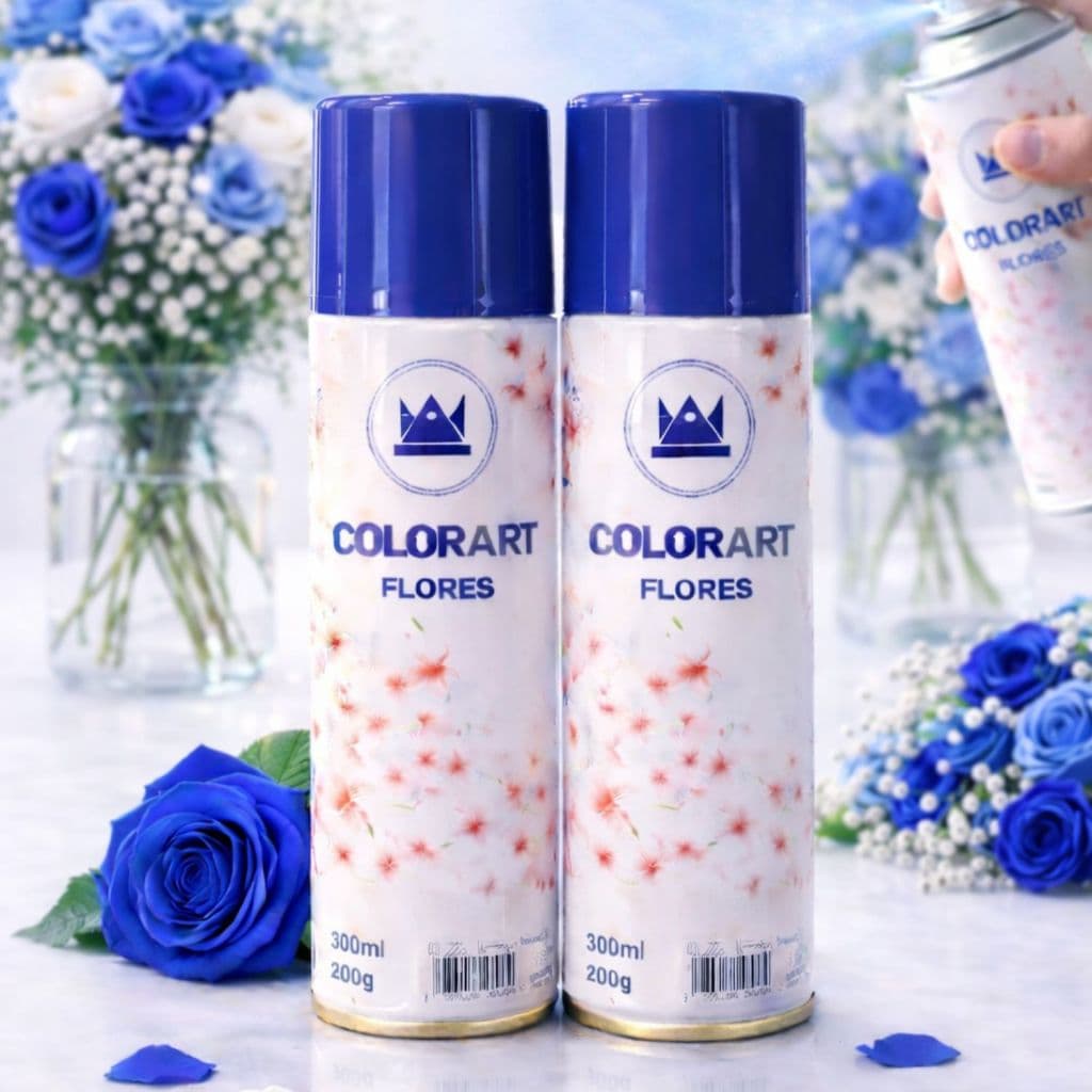 Spray Floral 300Ml Kit Com 2 Tintas Para Flores Coloridas Para Arranjos Decoração Festa