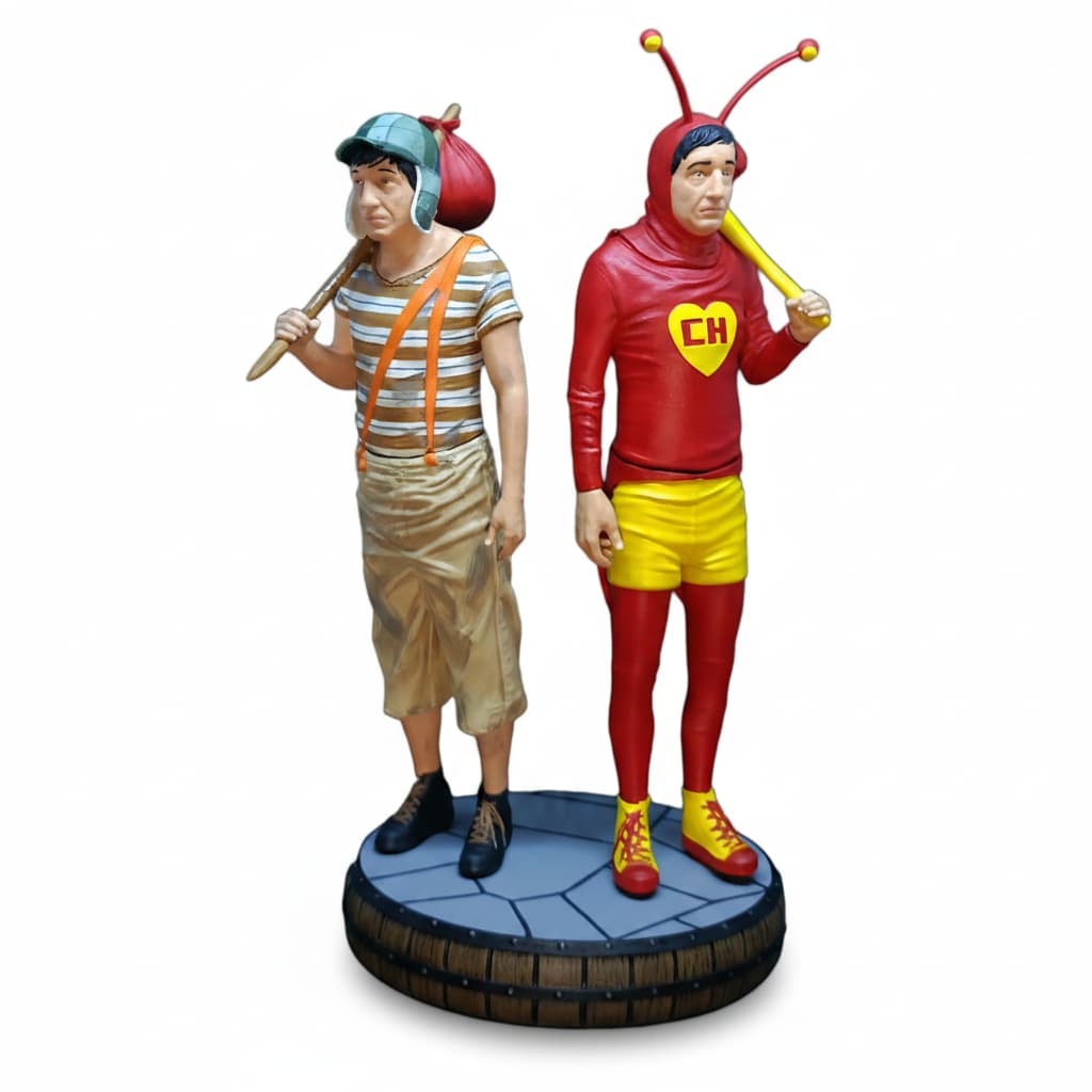 Chaves e Chapolin | Estátua Colecionável | Resina 3D | Acabamento Realista e Detalhado | Escala 1/10