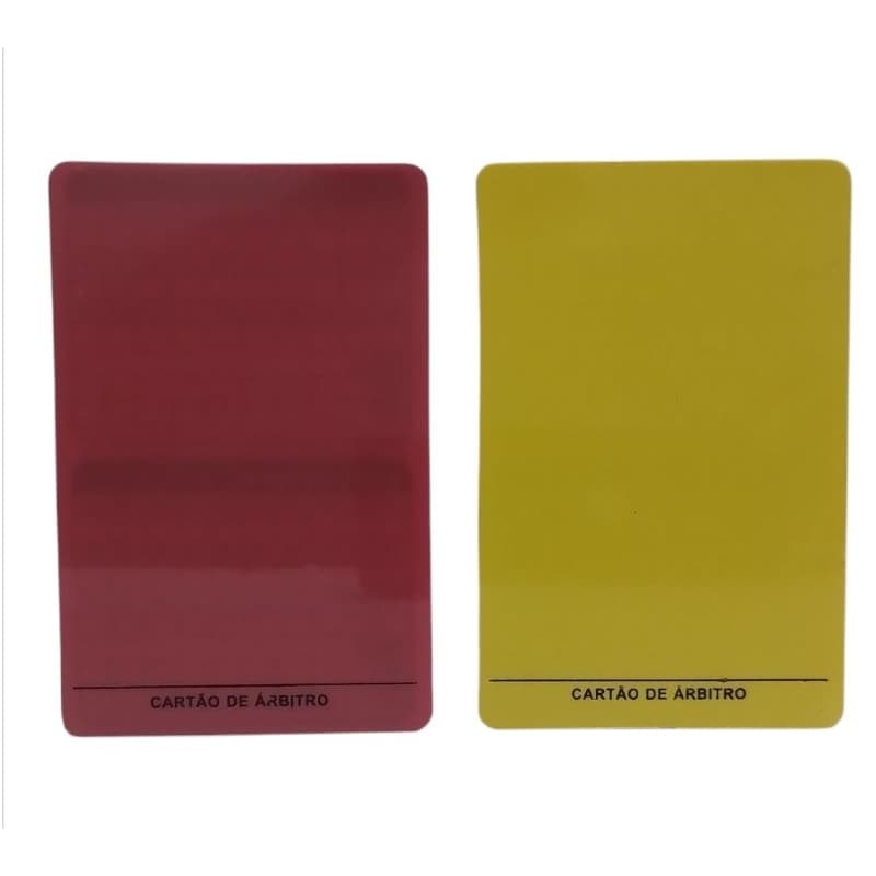 Cartão de Arbitro Campo Liso  ( Amarelo, Vermelho )