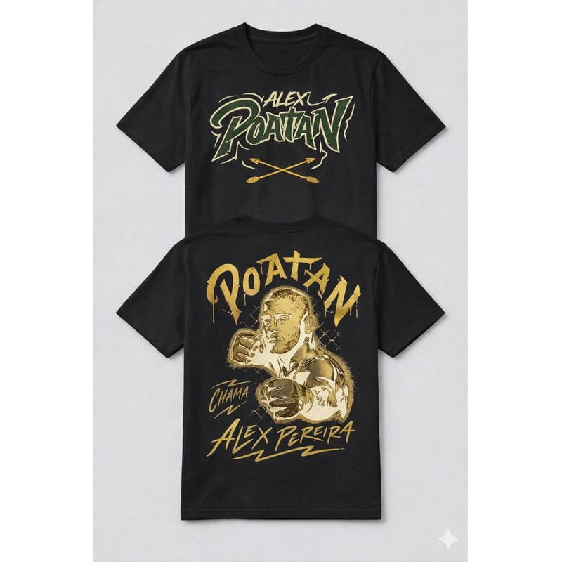 Camiseta Masculina Feminina 100% Algodão Lutador Poatan Chama Lançamento