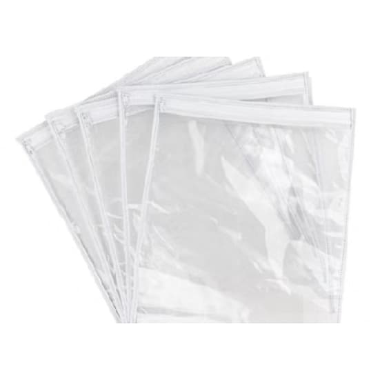 Kit 5 Organizador de Roupa Gaveta Favos de Mel Multiuso Bolsa Maternidade Transparente com Zíper