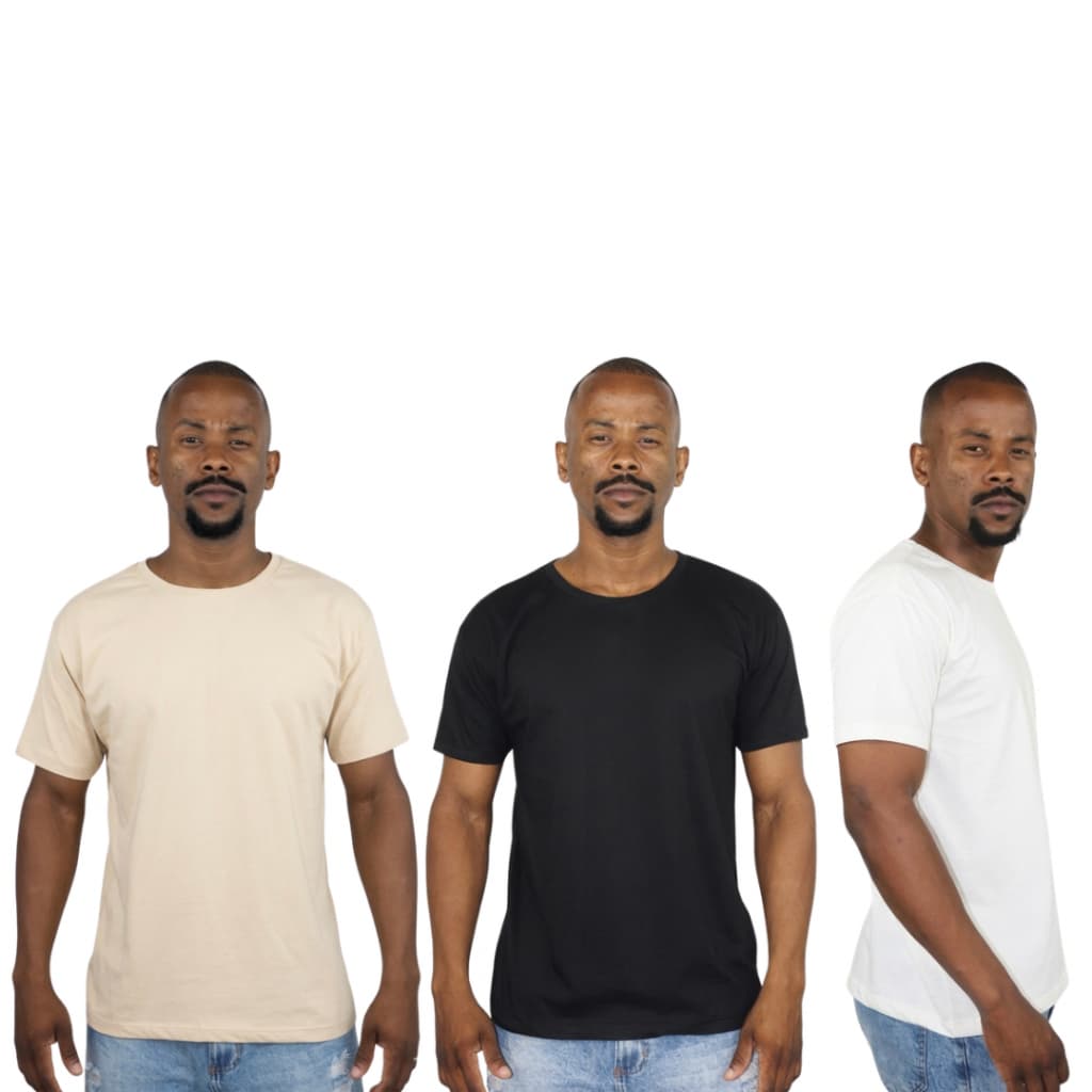 Kit 3 Camisetas Masculina Lisas Algodão 100% Confortável Academia Confortável Cores Sortidas 30.1
