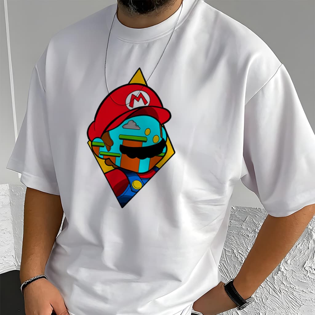 Camiseta Oversized Unissex Plus Size com Estampa Modelo: "Mariooo" - Lançamento 2026