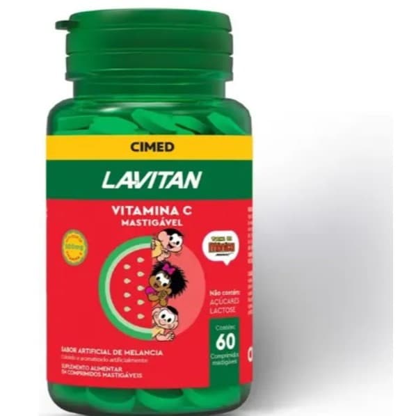 Vitamina C Lavitan  60 Comprimidos – Sabor Melancia