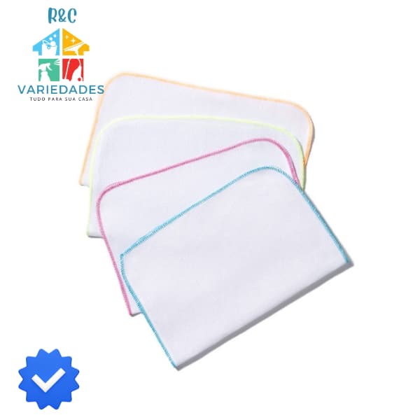 KIT 10 PANOS DE PIA Alvejado OVERLOQUE Premium Super Oferta