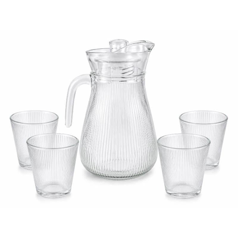 Jarra 1,2 L com 4 Copos 235 ml em Vidro