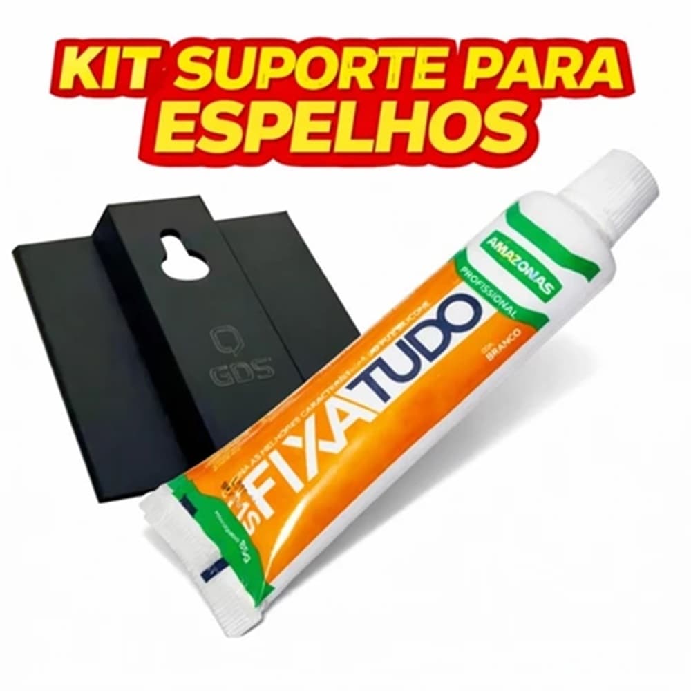 Kit  Cola Fixa Tudo Amazonas + Suporte Pendurador Para Espelho