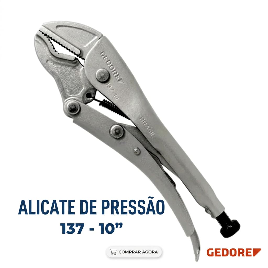 Alicate de Pressão Gedore Prata 137 - 10" Profissional com Alta Resistência