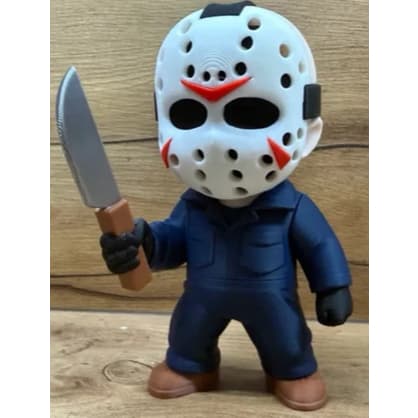 Boneco Jason Voorhees 3D Terror Clássico Sexta Feira 13 Decoração Geek Colecionável Presente Criativo