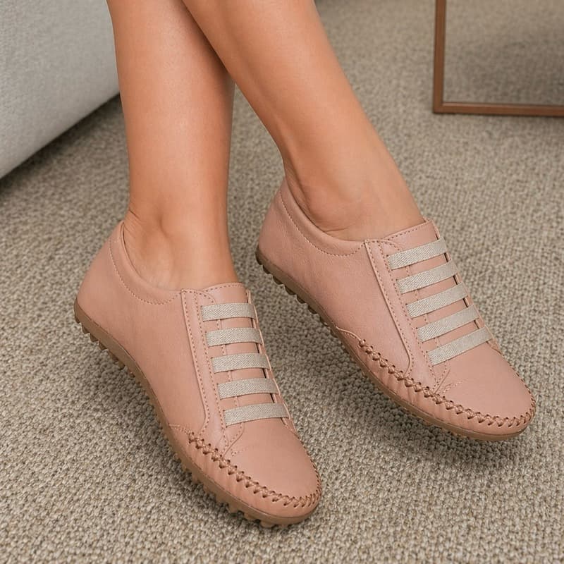 Tênis Feminino Sapatênis Mulher Mocatenis Elástico Napa Confortável Leve Macio Casual Moderno