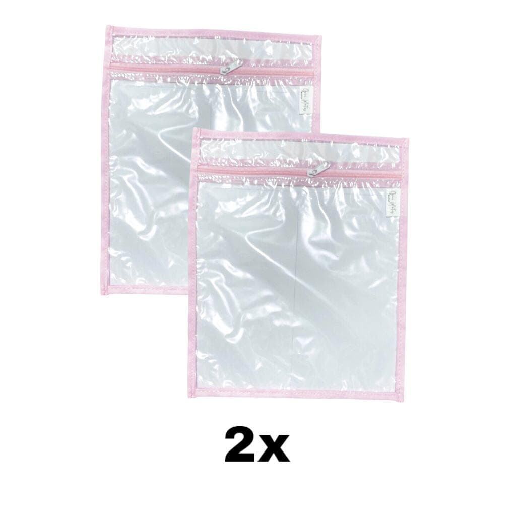 Kit com 2 SACOS organizadores ROSA maternidade viagem multiuso