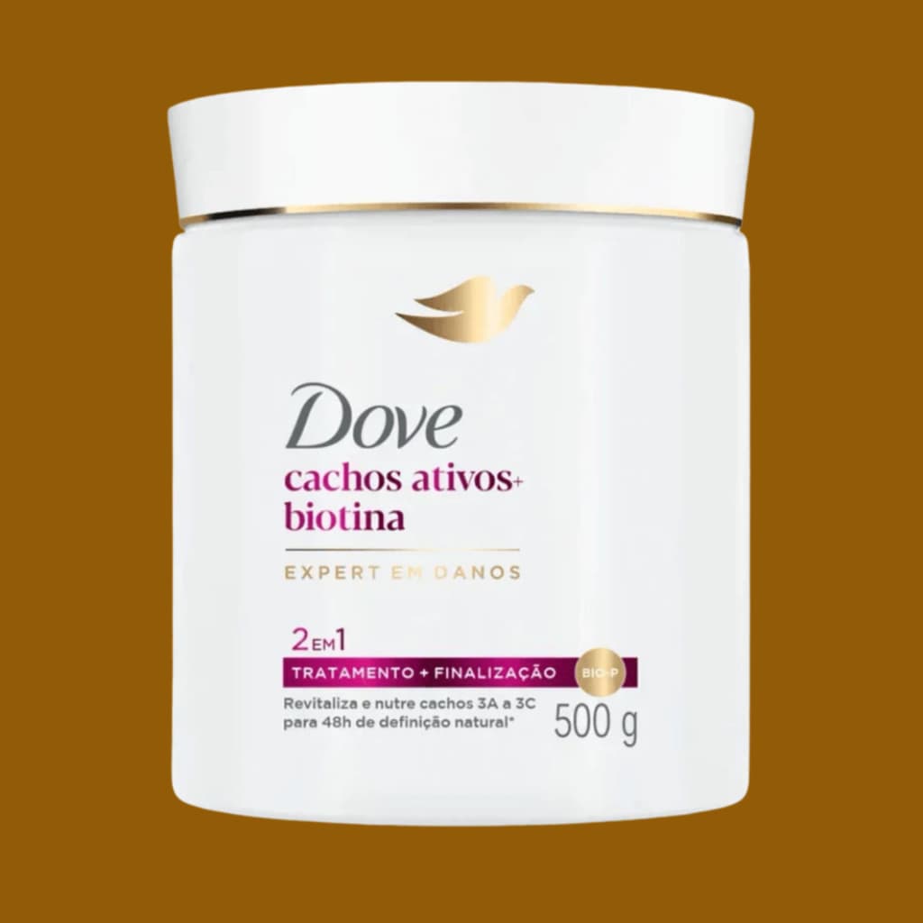 Máscara Dove Cachos + Biotina Tratamento Finalizador 2em1 Cachos Perfeitos 500g