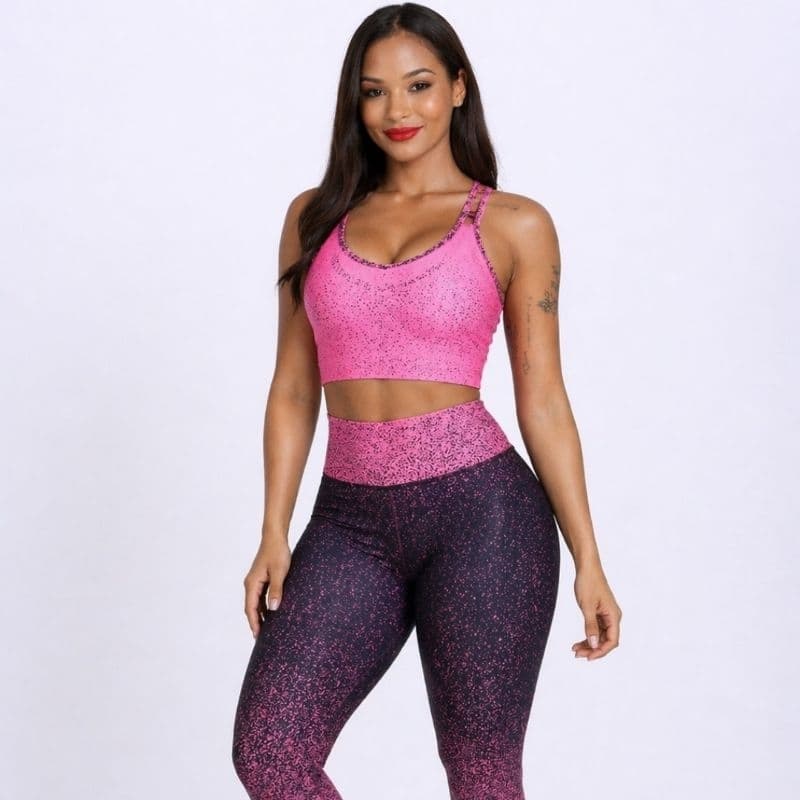 CONJUNTO DEGRADÊ TOP E LEGGING ACADEMIA E TREINO