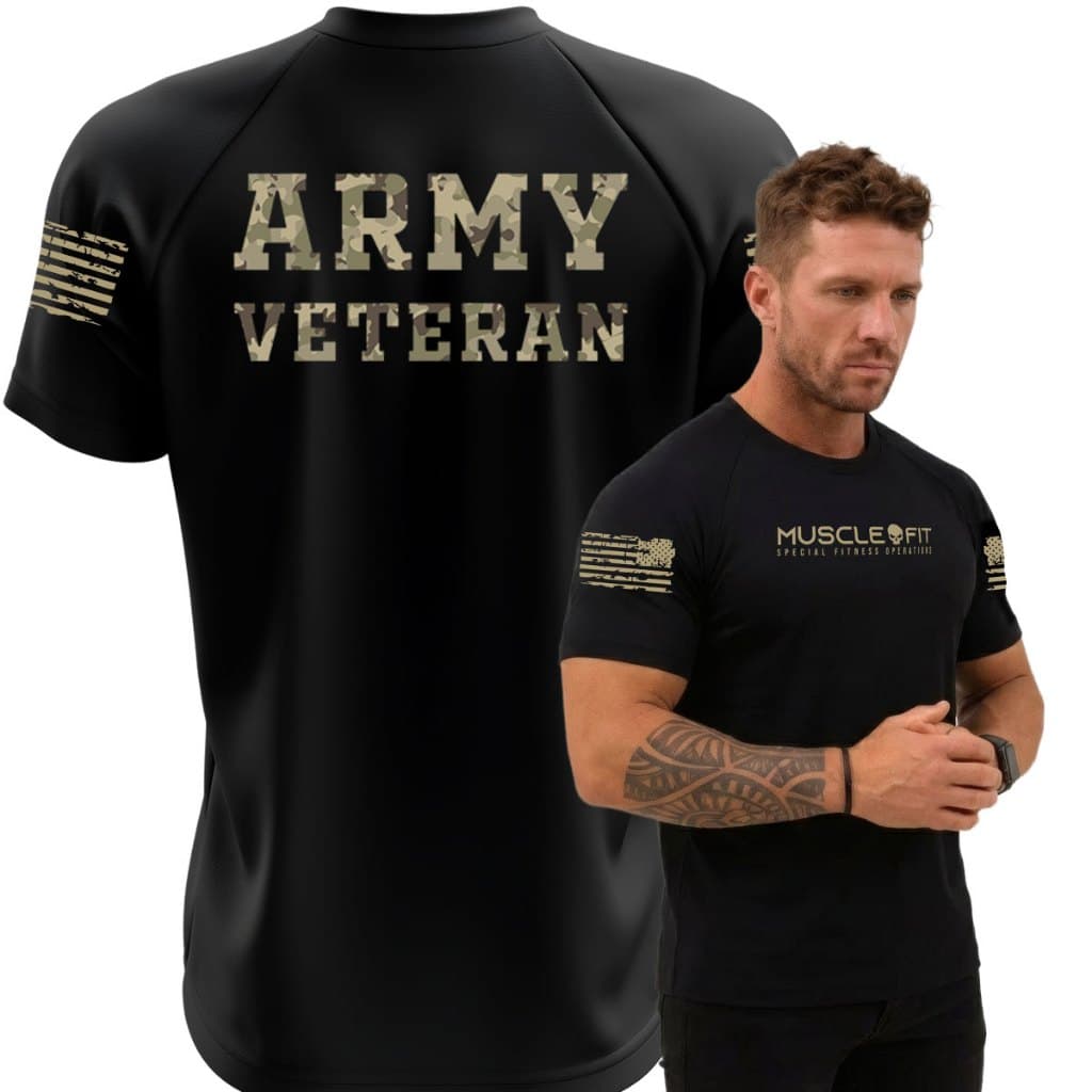 Camiseta Original Masculina Dry Fit Army Veteran Treino Bope Caveira Militar Muscle Fit
