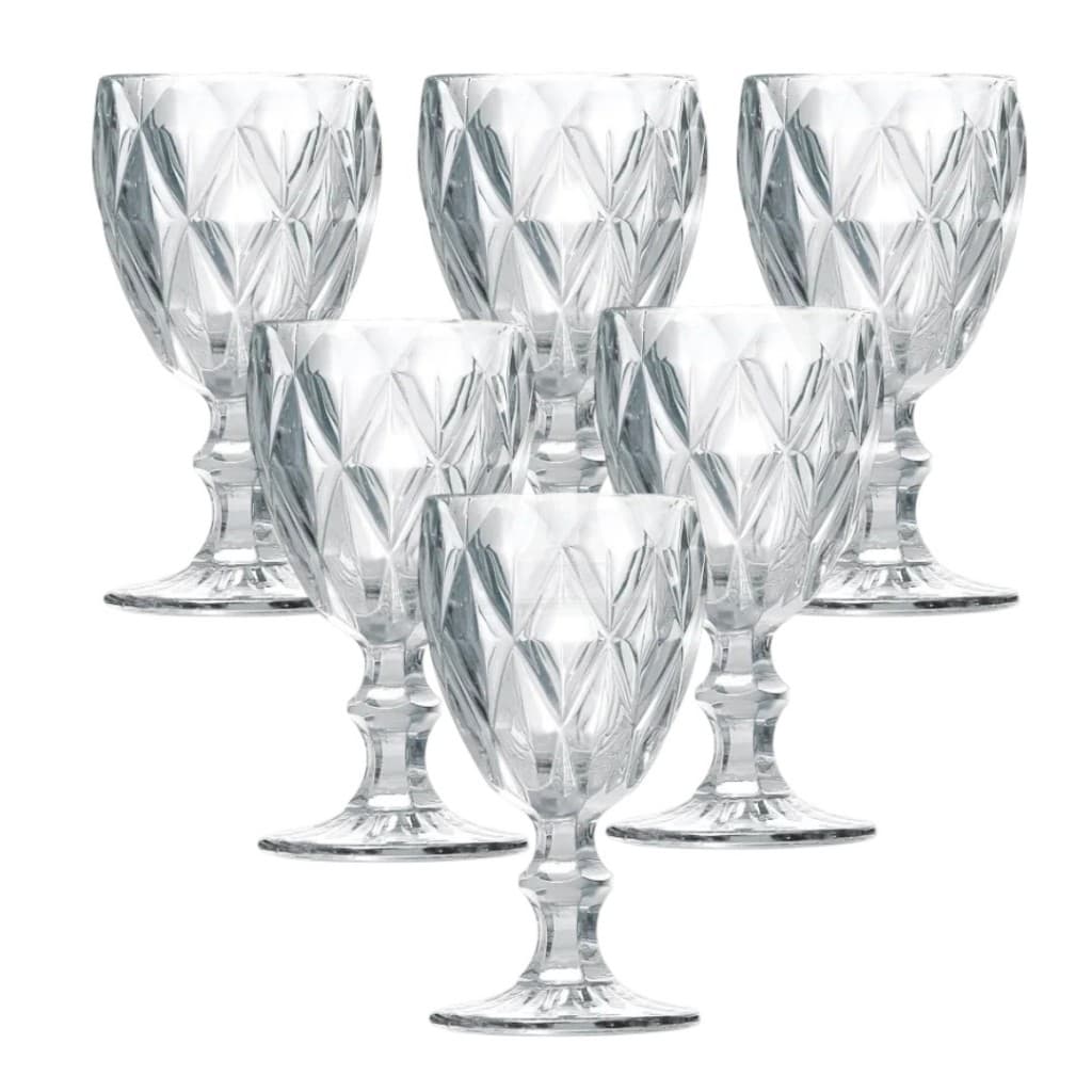 Jogo de Taças de Vidro Diamond 340ml Transparente - Original C/06 und.