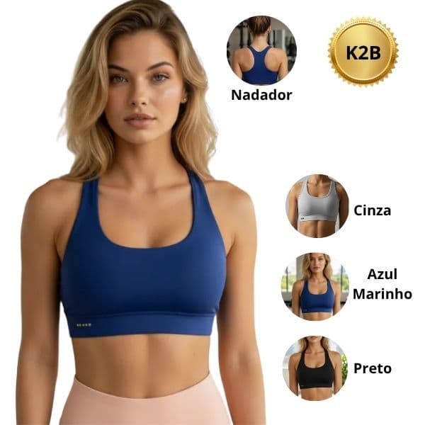KIT TOP 3 K2B NADADOR FEMININO FITNESS