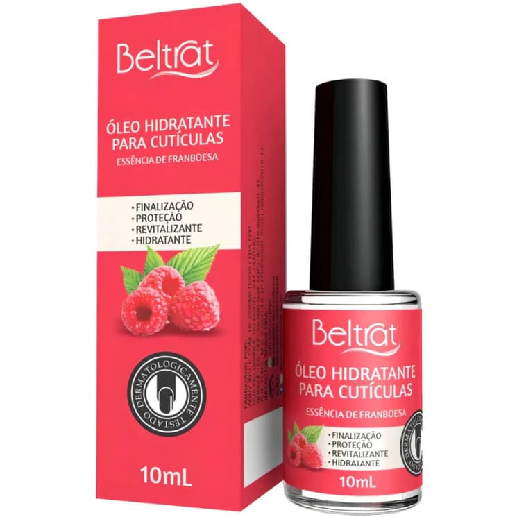 Óleo de Cutículas Beltrat Framboesa 10ml Hidratação Profissional Unhas Fortes Cutículas Saudáveis