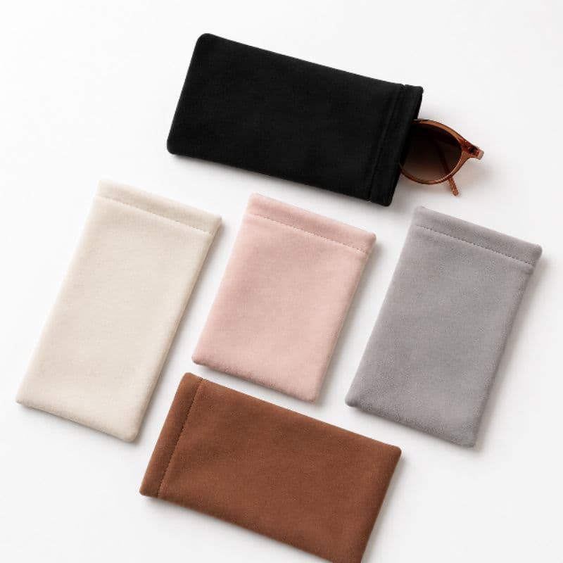 Porta Óculos em Tecido Suede