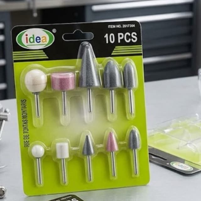Pontas Montadas para Micro Retífica Lixamento Polimento 10 Peças Multifunção