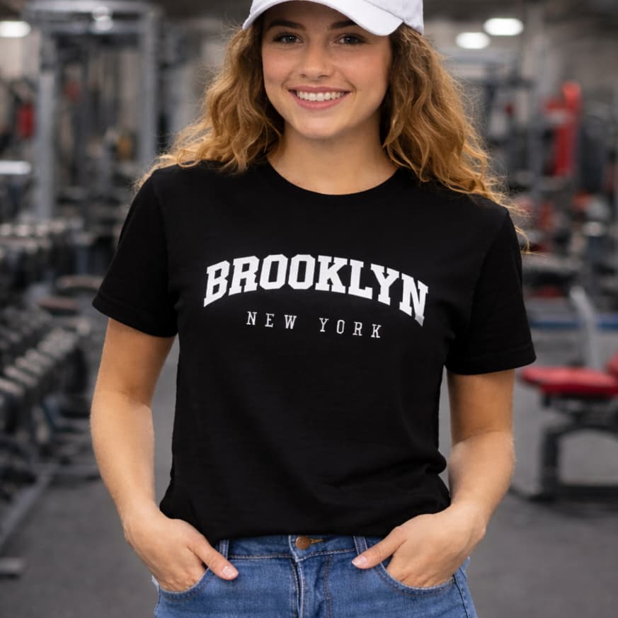 Camiseta masculina \ feminina Brooklyn 100% algodão