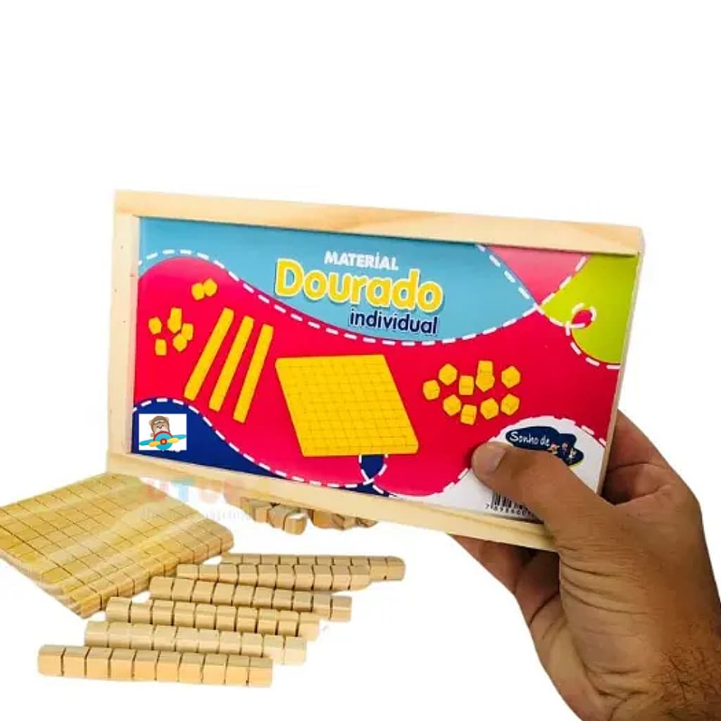 Material Dourado Individual 62 Peças Educativo - Pedagógico