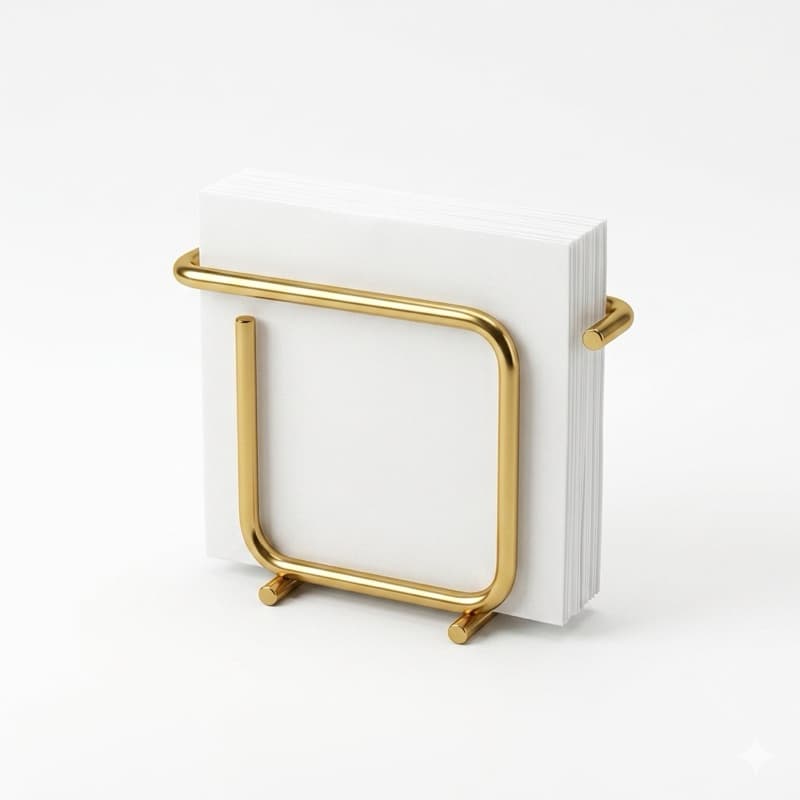 Porta Guardanapo de Mesa em Metal Charme e Organização para Sua Mesa