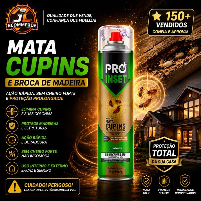 Mata Cupim Domline Pró Inset Rápido Mata Tudo Sem Cheiro Forte 400ml