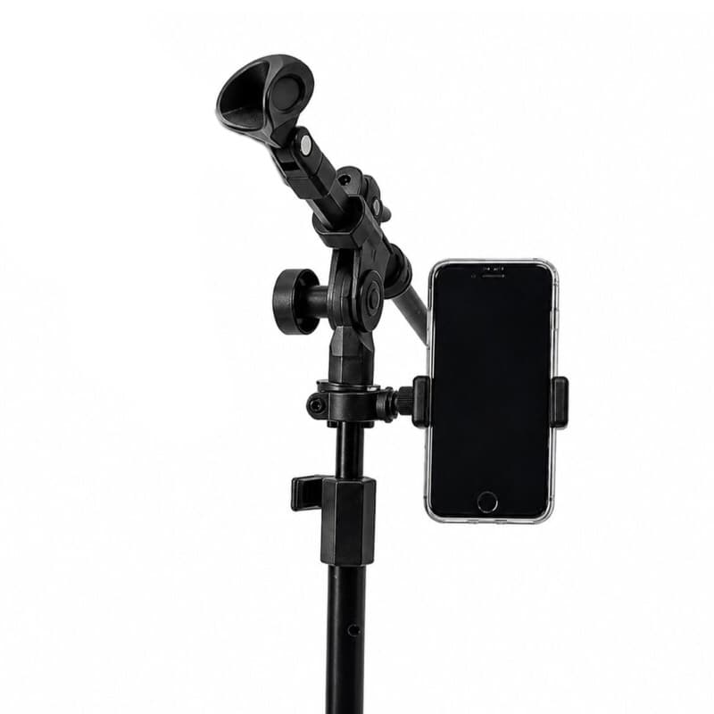 Suporte Garra de Celular para Pedestal Musical, Cifras e para guidom de Moto, Gps