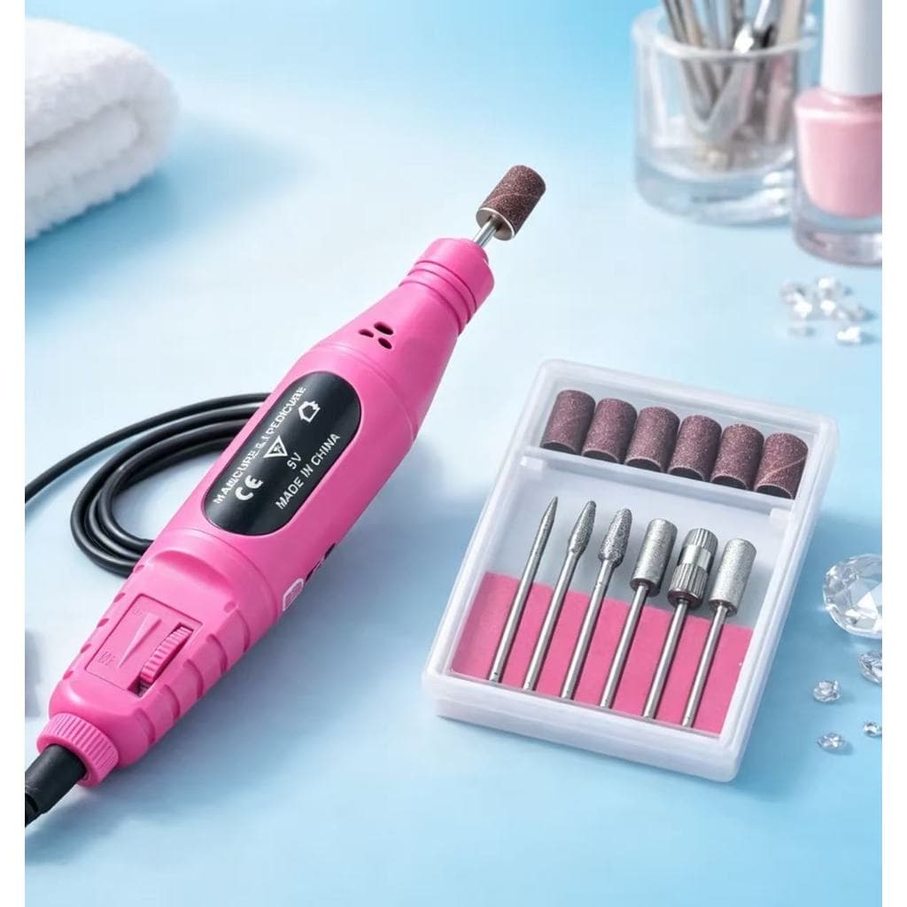 Lixa Rosinha Caneta Lixadeira Motor Unha Elétrica Profissional Bivolt Rosa-LM