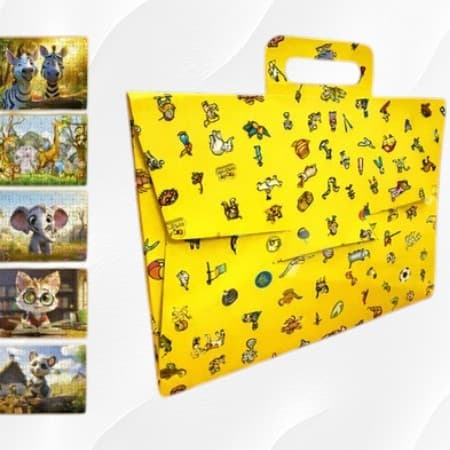 Kit 10 Quebra Cabeça Animais Safari Infantil – 600 Peças – Brinquedo Educational