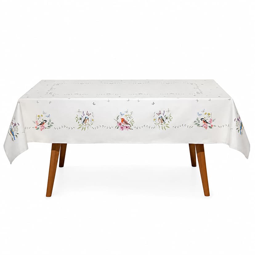 Toalha de Mesa Retangular Döhler Jardim 140x210 6 Lugares Dohler Clean Fácil Limpeza